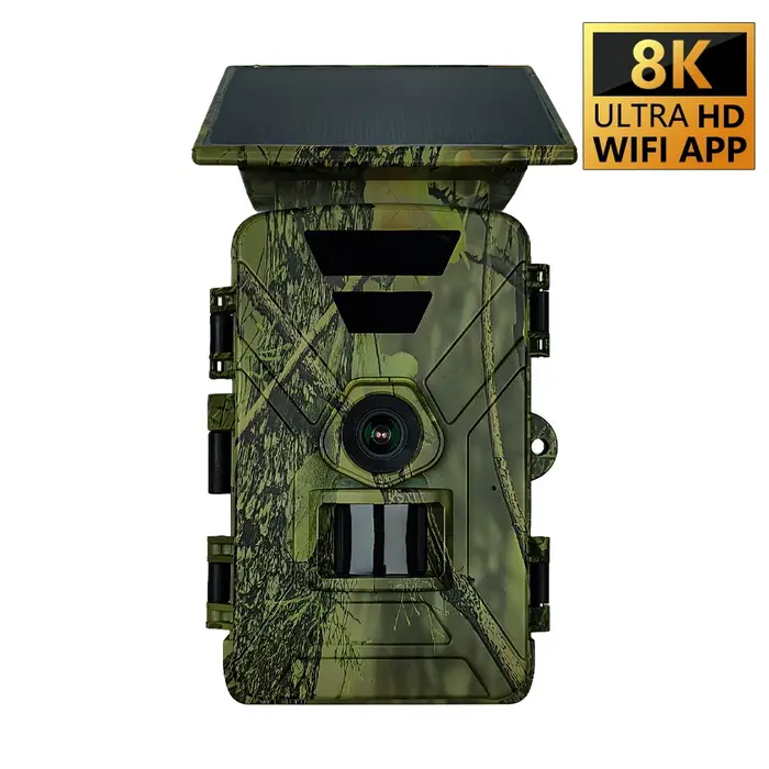 Nouveau 8K 60mp caméra de chasse à énergie solaire étanche MP4 WIFI caméra de traînée infrarouge 520