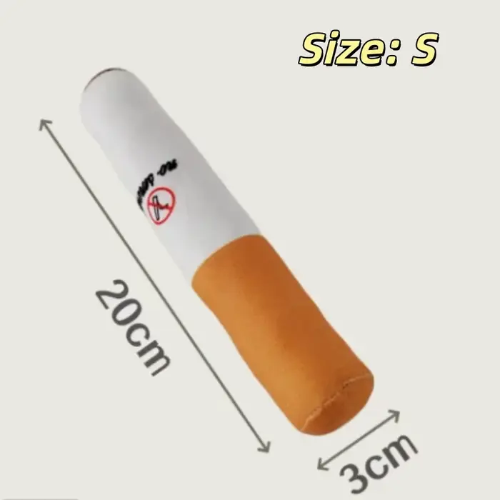 Jouet à mâcher interactif pour chien en peluche, en forme de cigare, avec sonnette, résistant aux mo