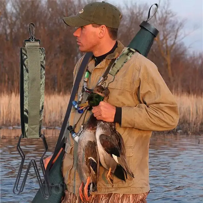 Sangle de transport néoprène pour gibier à plumes - Porte-oiseaux camouflage pour chasse