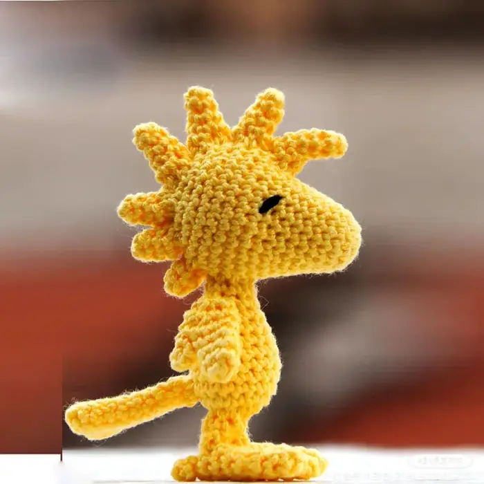 Porte-clés en fil à tricoter tissé à la main, chien mignon, crochet en fil de laine, tissage de poup