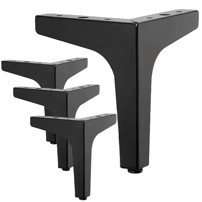 4 pièces pieds d'armoire pieds de meubles en métal, pieds de meubles triangulaires en métal modernes