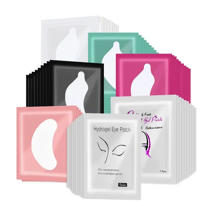 50 paires de patchs d'extension de cils patchs Hydrogel tampon de Gel maquillage outils de levage de