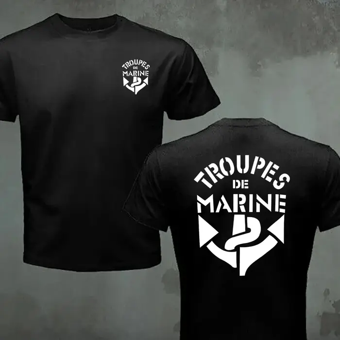 T-shirt militaire des troupes coloniales françaises pour hommes, T-shirt militaire des Marines, DulC