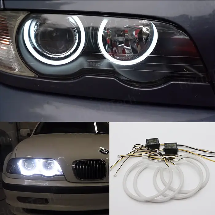 Lumière de sauna à LED blanche pour BMW Série 3 E46, kit Angel Eyes, Sedan Touring Wagon, Coupe Spir