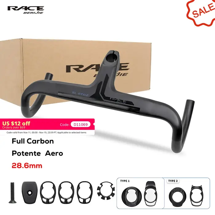 Câble interne de vélo de route RACE, Cockpit de guidon de vélo entièrement intégré en Fiber de carbo