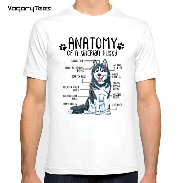 T-shirt humoristique pour hommes, humoristique, décontracté et mignon, avec motif d'anatomie de Husk