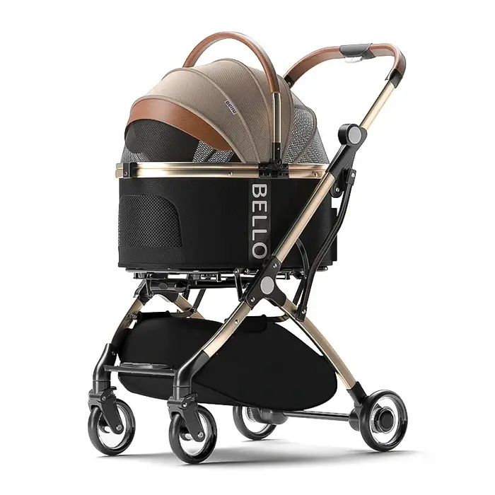 Poussette pour animaux de compagnie chats chiens roues de transport fournitures chariot pliable Portable produits de