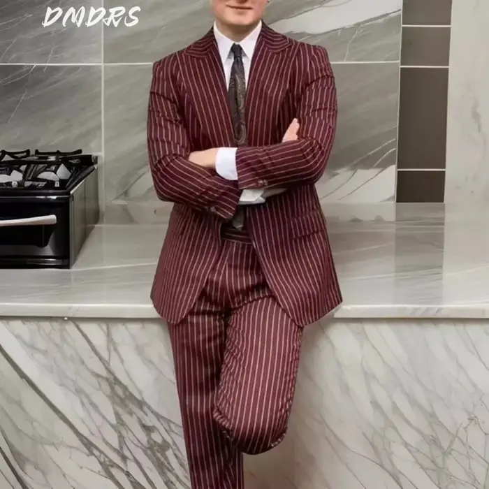 Robe Formelle Décontractée à Simple Boutonnage pour Homme, Tenue de Mariage, de Bureau, de ix, de Ba