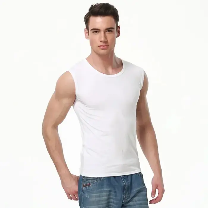 1/3/5 pièces hommes coton sans manches mince gilet jeune hommes à épaules larges sport Fitness mince