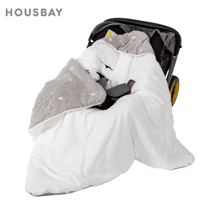 Couverture enveloppante pour bébé nouveau-né avec capuche coupe-vent, utilisable comme siège auto po
