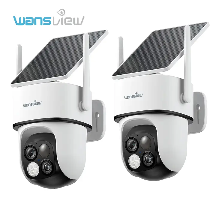 Caméra solaire Wansview 2K 3MP WiFi - Détection humaine PIR surveillance sécurité maison protection extérieure