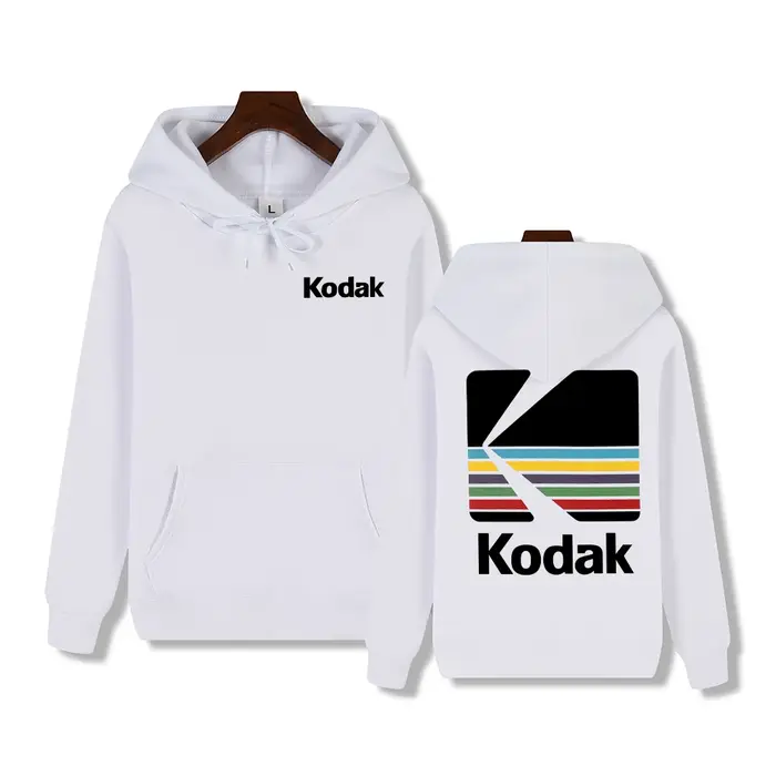 Kodak marque automne et hiver tendance Hip Hop Style rétro mode Y2K imprimé chaud hommes à capuche S