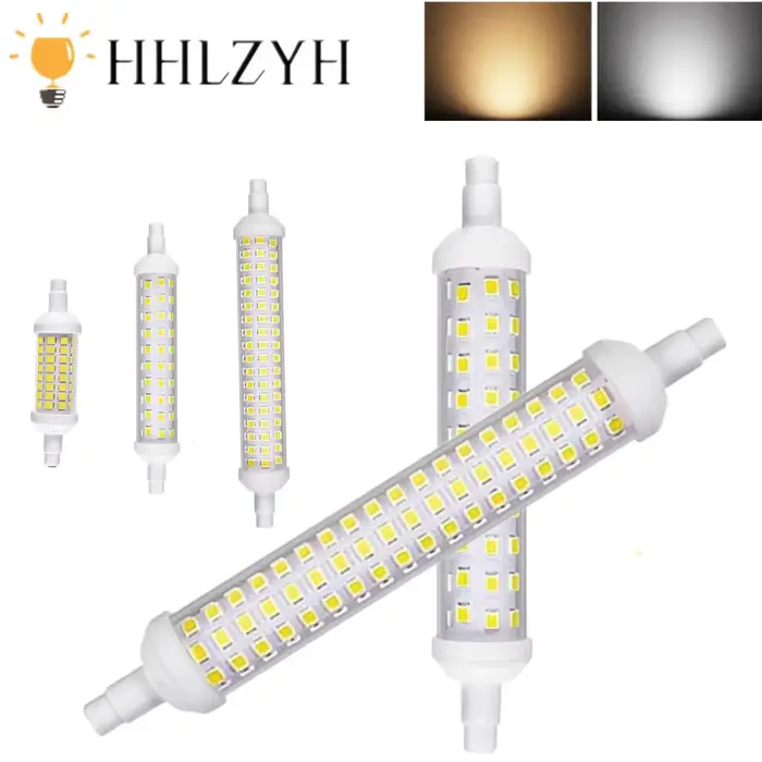 Projecteur LED R7S 9W 12W, lampes LED SMD 2835 78mm 118mm 135mm, ampoule LED à intensité variable 22