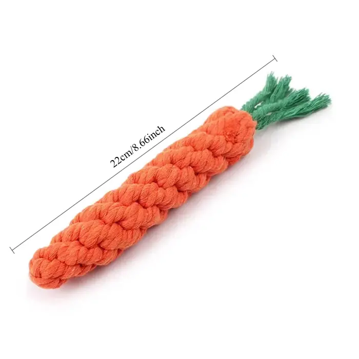 Corde de morsure de chien carotte, jouet pour chien de compagnie, sûr et Durable, tressé, jouets à m