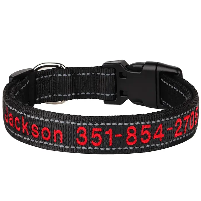 Collier de chien en Nylon brodé, colliers personnalisés pour chiot et chat, colliers d'identificatio