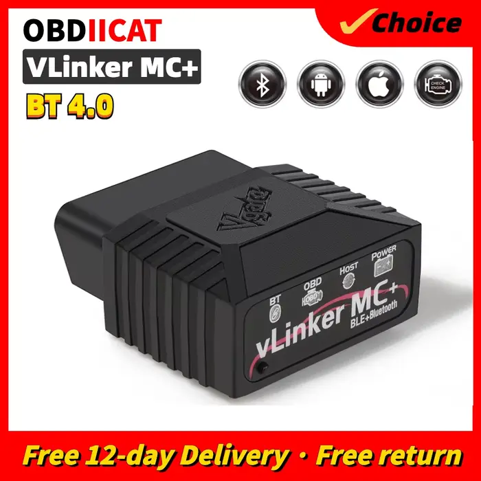 OBDIICAT-VLinker MC/MC + ELM327 Bluetooth3.0/ 4.0 OBD2 ELM 327 Wifi Diagnostic de voiture pour IOS A