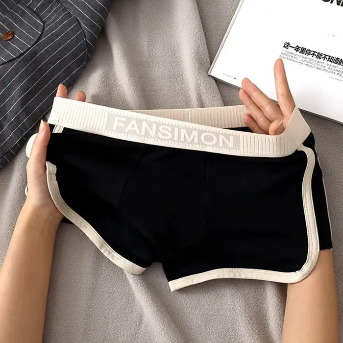 Culotte Homme Boxer sous-vêtements Sexy rayé Homme caleçon Homme U convexe Shorts Lingerie Boxer sli