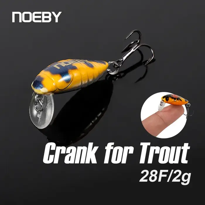 Noeby Crankbaits 28mm 2g Mini leurres de pêche méné flottant appâts durs artificiels petites Wobbler