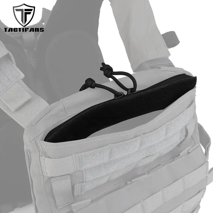 Poche admin tactique à fermeture éclair fixation velcro pour gilet chasse et porteur de plaques