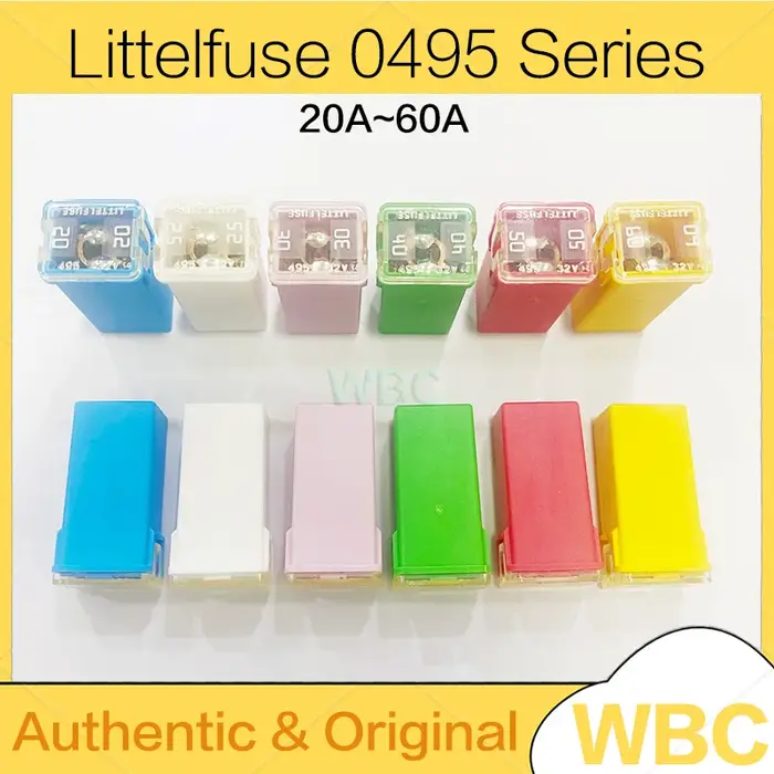 0495 Littelfuse 20A 25A 30A 40A 50A 60A Fusible à cartouche 0495020 0495025 0495030/040 0495050 0495060.Z Fusible JCASE 32V