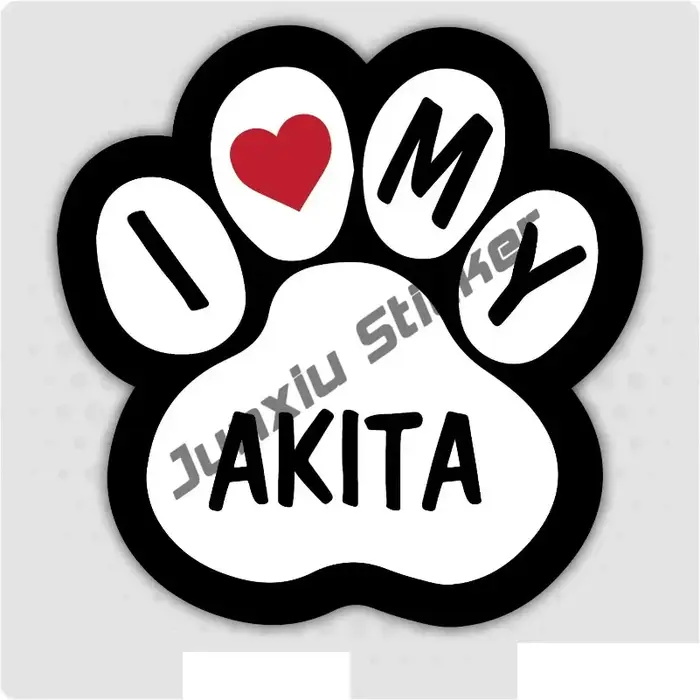 Akita Beagle berger allemand bouledogue français gallois Corgi patte impression autocollant en vinyl