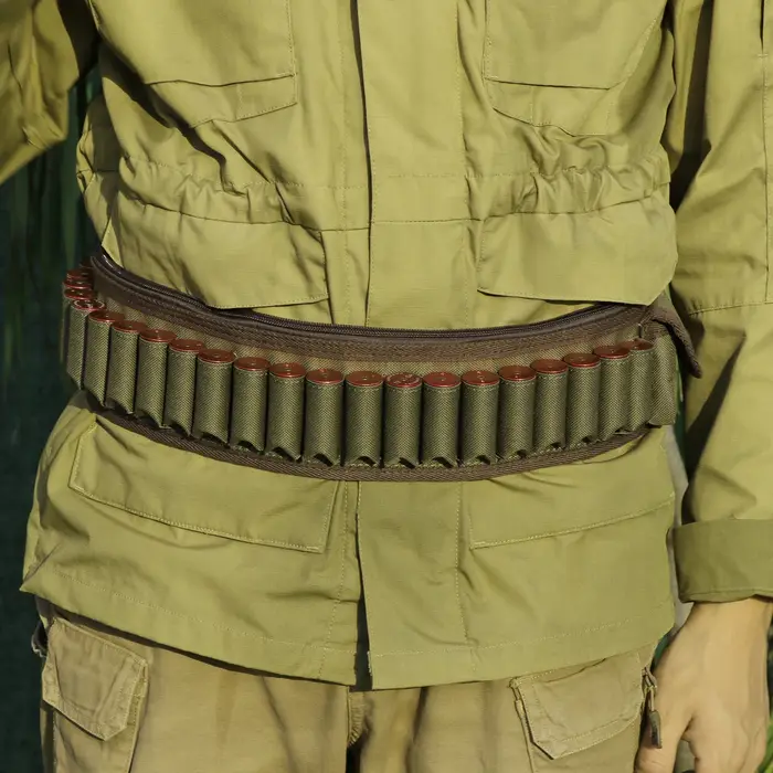 Tourbon Porte-cartouches de calibre 12/16, porte-munitions, 24 cartouches, bandolier de chasse en ny