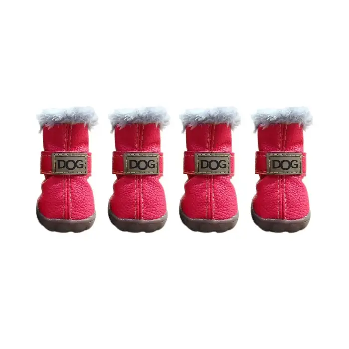 Chaussures de pluie pour chien, bottes de neige chaudes pour animaux de compagnie, imperméables, dou