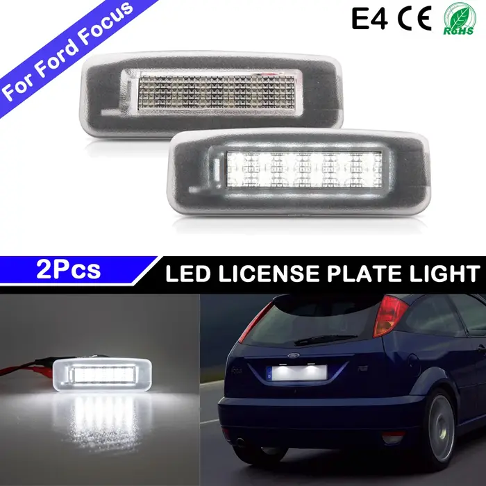 Lampe LED blanche de plaque d'immatriculation pour Ford Focus MK1 1998 – 2005, haute luminosité