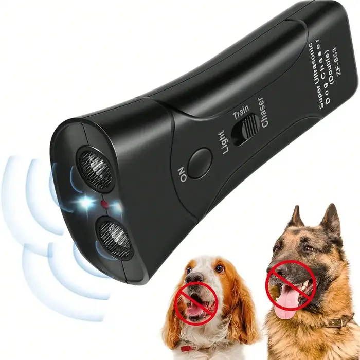 Dispositif anti-aboiement pour chiens, utilisation en extérieur et en intérieur, dispositifs ultraso