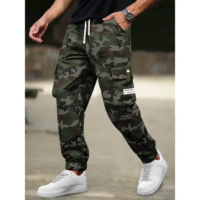 Pantalon camouflage loose homme randonnée chasse pêche - Tenue outdoor polyvalente travail