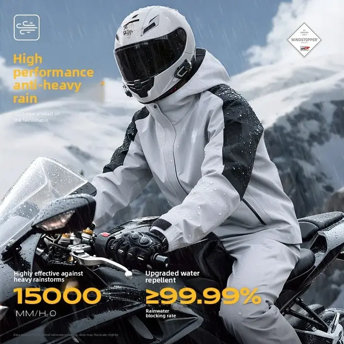 Ensemble de pluie deux pièces pour motard