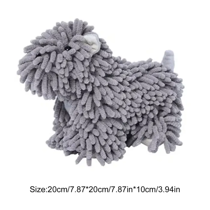 Serviette de toilette douce en chenille pour chien, serviette en microfibre absorbante en chenille, 