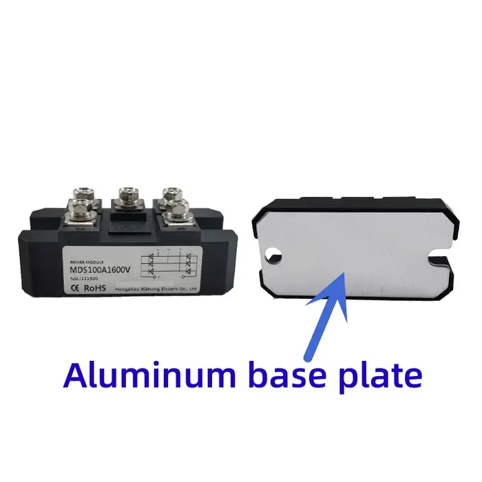 Pont redresseur triphasé MDS100A, 12V 24V 36V 48V 60V 110V 200V, spécial pour extensions de gamme de