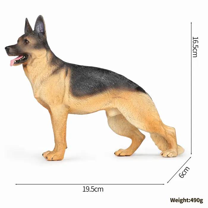 Figurine de berger allemand 1/6, grande figurine de chien d'action détaillée, jouet pour cadeau de n