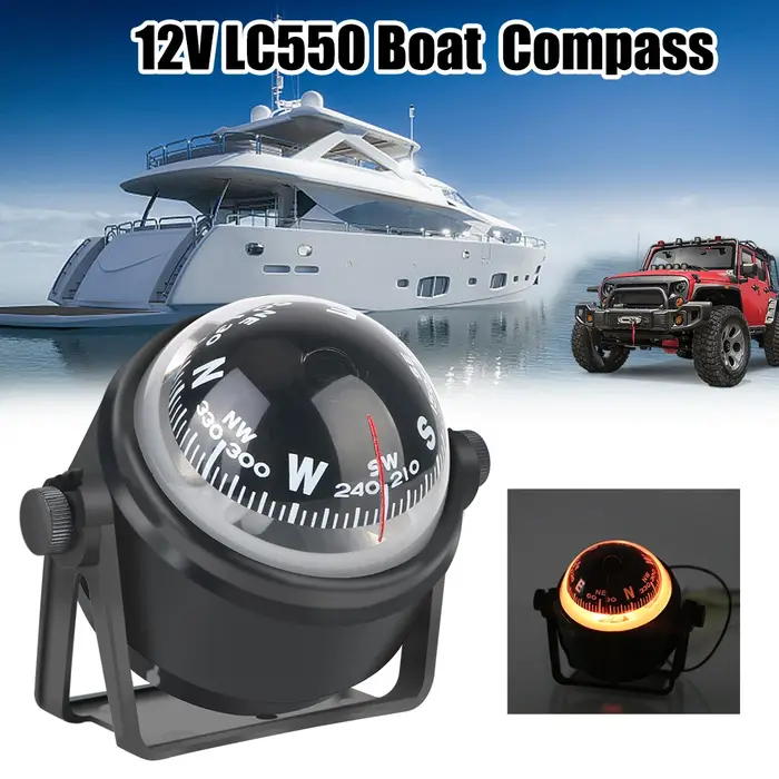 Boussole multifonction LC550 avec technologie LED électronique pour navigateurs et aventuriers occasions spéciales voiture marine