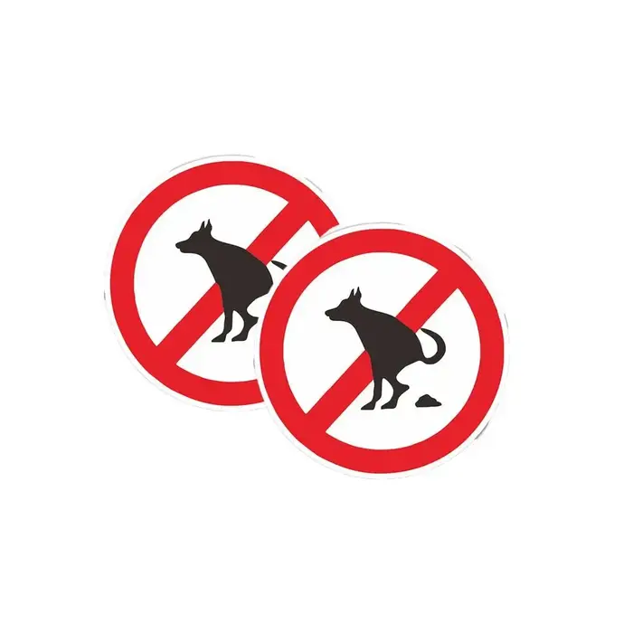 Autocollant de voiture interdit de pipi de chien, signe d'iode, moto, pas de péter, autocollants de 