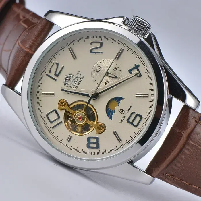 Montre homme Orient luxe qualité AAA multifonction automatique mécanique tourbillon acier