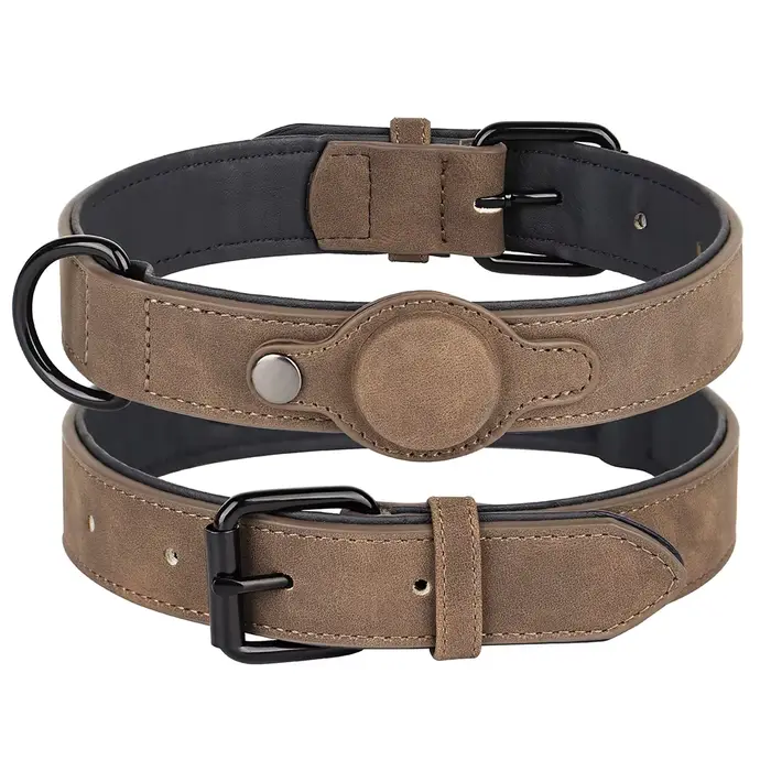 Collier de chien en cuir PU colliers pour animaux de compagnie de haute qualité collier d'étiquette 