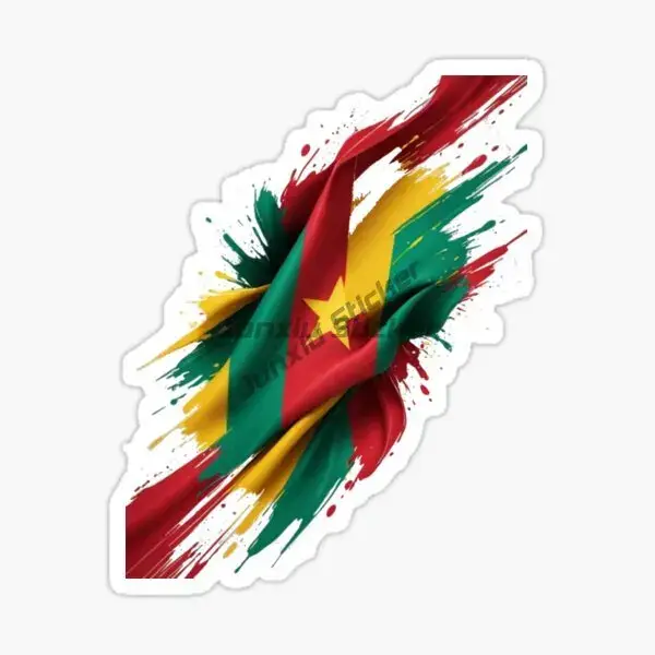 Autocollant de voiture en vinyle auto-adhésif JDM, drapeau National de la république du cameroun, em