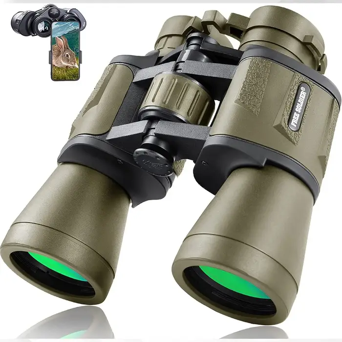 Jumelles 20x50 étanches haute définition - Vision basse lumière nocturne pour adultes enfants chasse astronomie