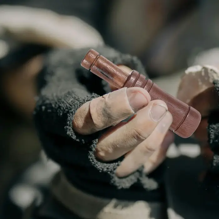 Sifflet appel canard bois réaliste pour chasse extérieure - Accessoire leurre faisan et corbeau chasseur