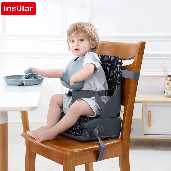 INSULAR Portable pliable anti-dérapant siège pour enfants coussin haut chaise de salle à manger pour