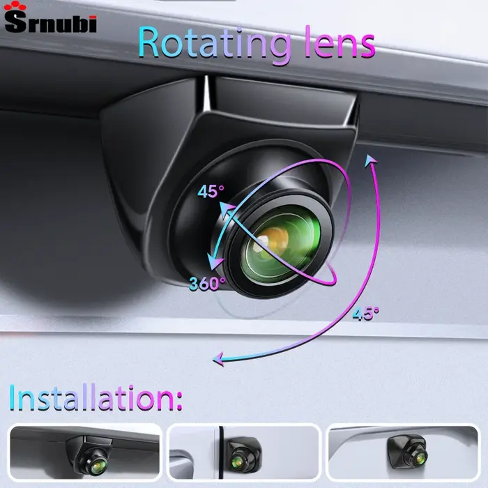 AHD 1920x1080P CVBS Vision nocturne 12V IP68 étanche 170 °   Caméra de recul pour voiture, objectif 