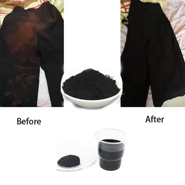 50g noir tissu colorant vêtements reconditionné Agent
