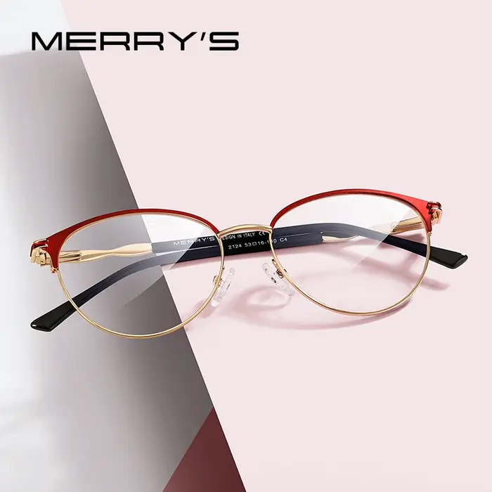 MERRYS-Lunettes de vue à monture œil de chat pour femmes, rétro, à la mode, pour myopes, S2124