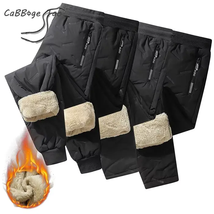 Pantalon hiver chasse épais imperméable sport homme laine confort outdoor streetwear
