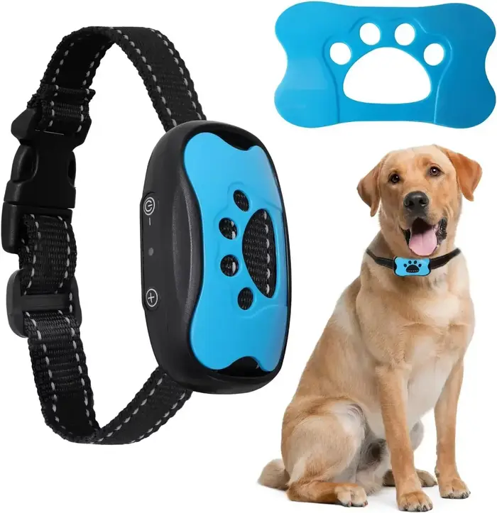 Collier de dressage anti-aboiement rechargeable pour chien, dispositif ultrasonique vibrant et sonor