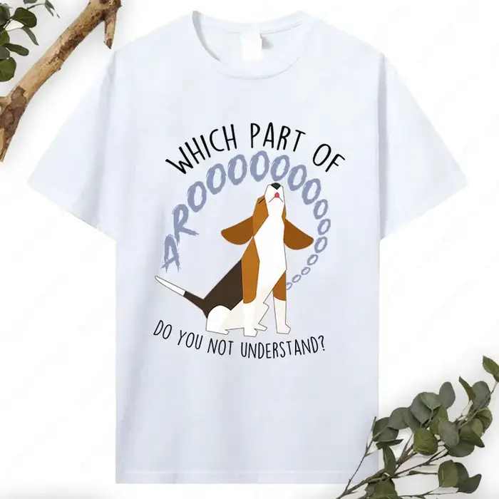 T-shirt pour femme Beagle, motif drôle de chien Arooo, imprimé mignon, haut pour animaux de compagni
