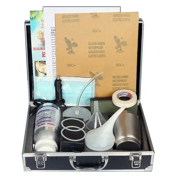Kit de polissage de restauration de phares de voiture, 800ML, polymère liquide, rénovation de la lum