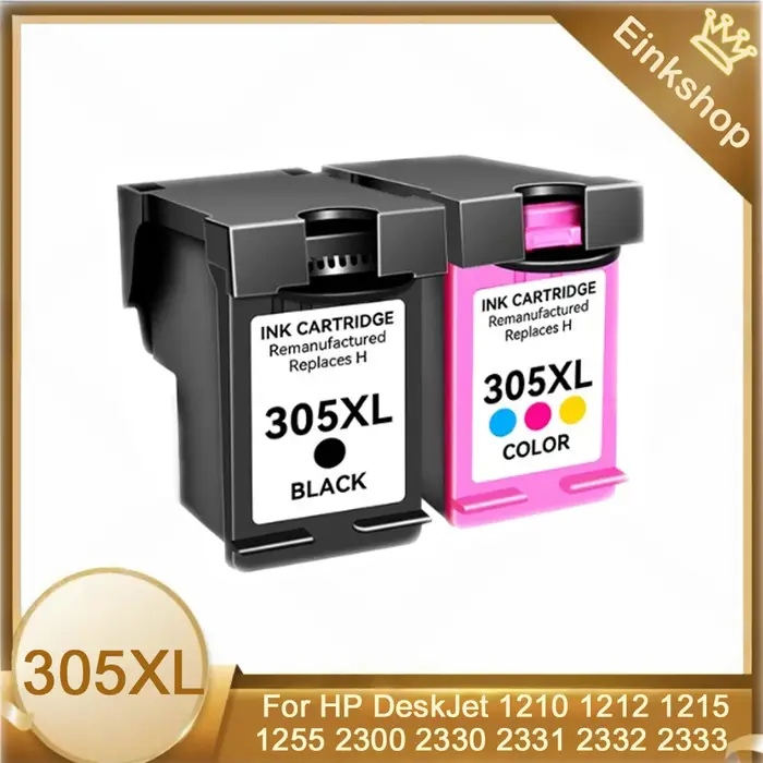 Cartouche d'encre compatible 305XL remanufacturée pour HP 305 HP305 XL pour imprimante DeskJet 1210 2330 2710 4100 4140 6010